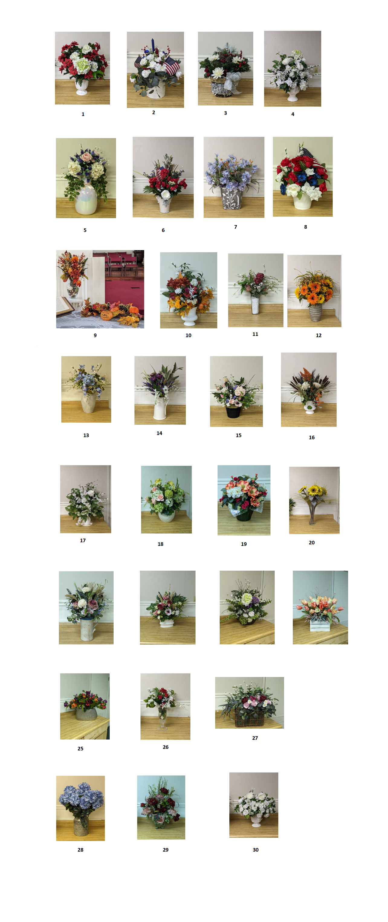 Altar Flower Selections